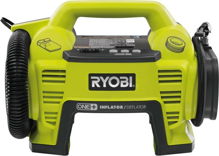 Prenosni baterijski kompresor Ryobi R18I-0, črno/zelena