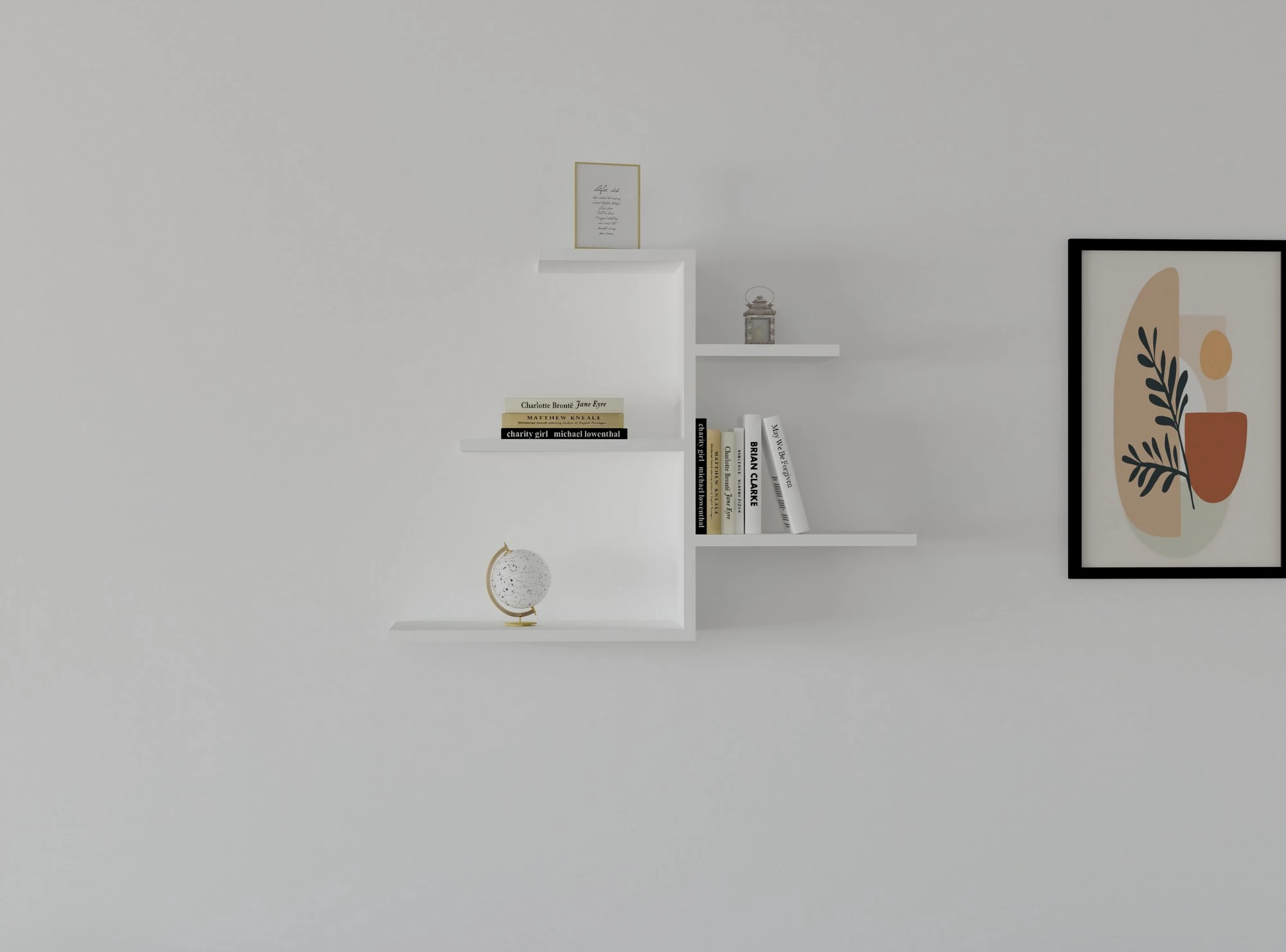 Stenski regal Gami Hanah Home, bel