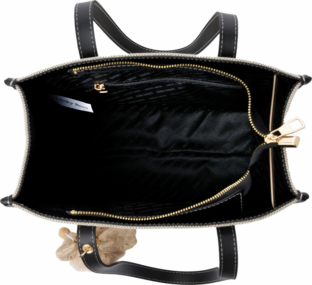 Torba za čez ramo Blake Lucky Bees, črna