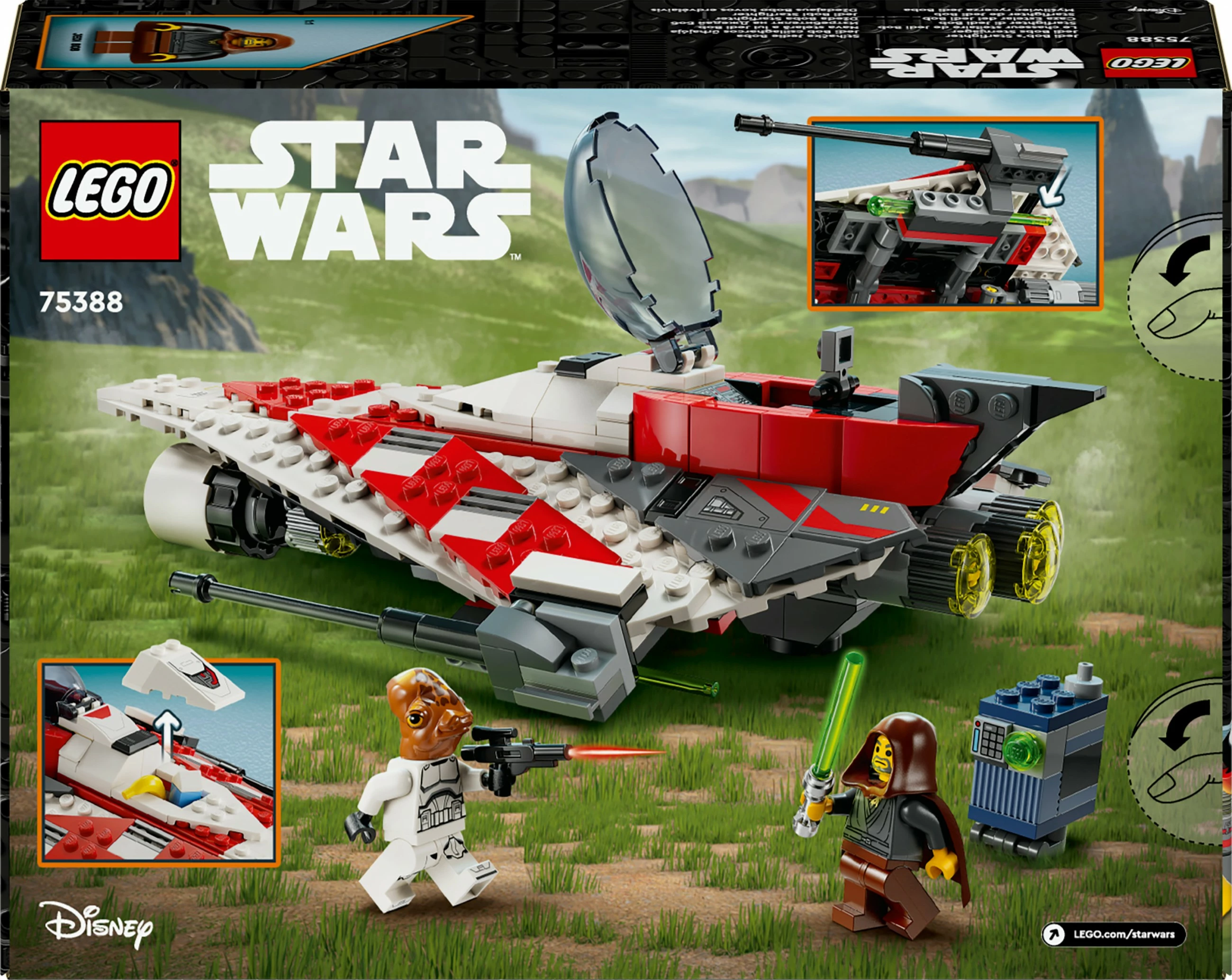 Set gradnje Jedi Bob's Starfighter, LEGO, 305 kosov, večbarven