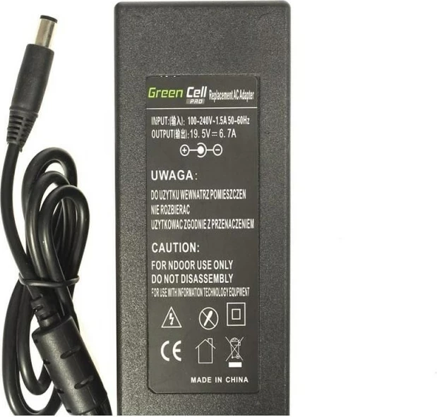 Polnilec za prenosnik Green Cell AD35P, 130 W, črn