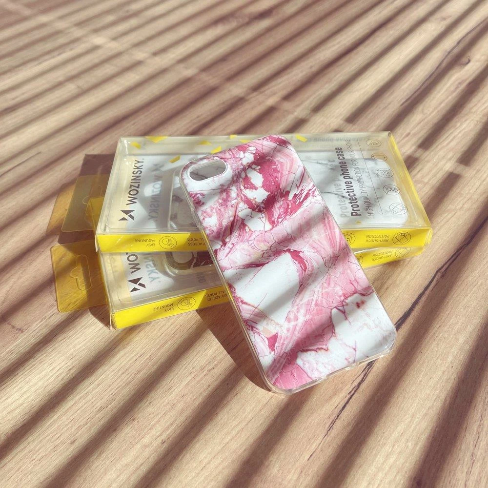Zaščitni ovitek Wozinsky Marble za Samsung Galaxy A72, TPU, roza