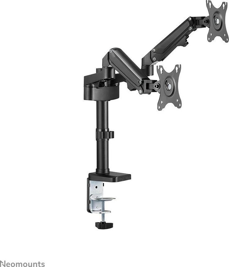 Dvojni nosilec za monitor za mizo, Neomounts DS70-750BL2, Clamp/Grommet, 7 kg, 43,2 cm (17"), 68,6 cm (27"), 100 x 100 mm, črn