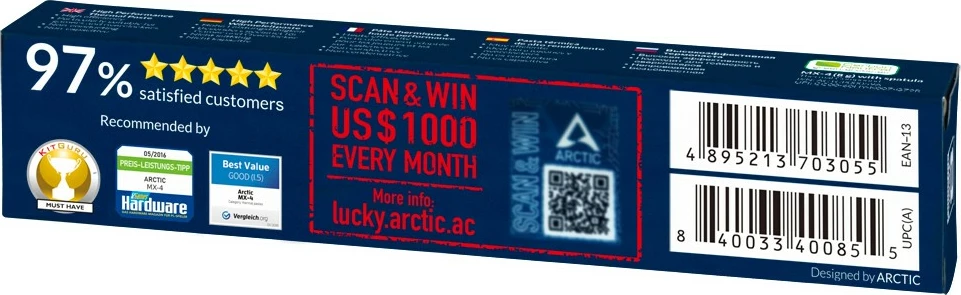 Termalna pasta MX-4 ARCTIC, 8 g, z lopatico, modra