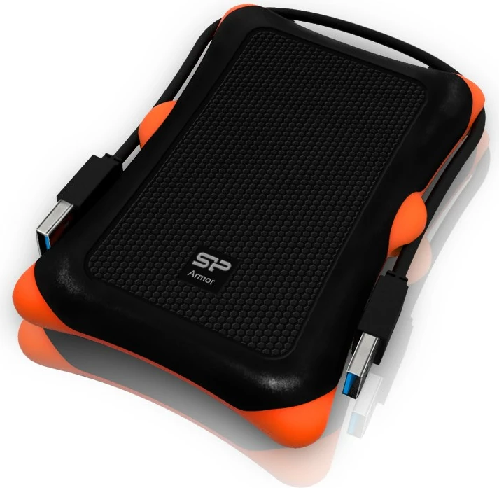 Zunanja ohišje za HDD/SSD Silicon Power Armor A30, črno-oranžno