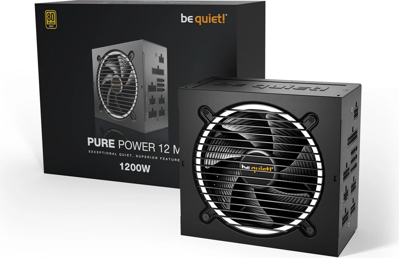Napajalnik be quiet! PURE POWER 12 M, 1200 W, 20+4 pin ATX, črn