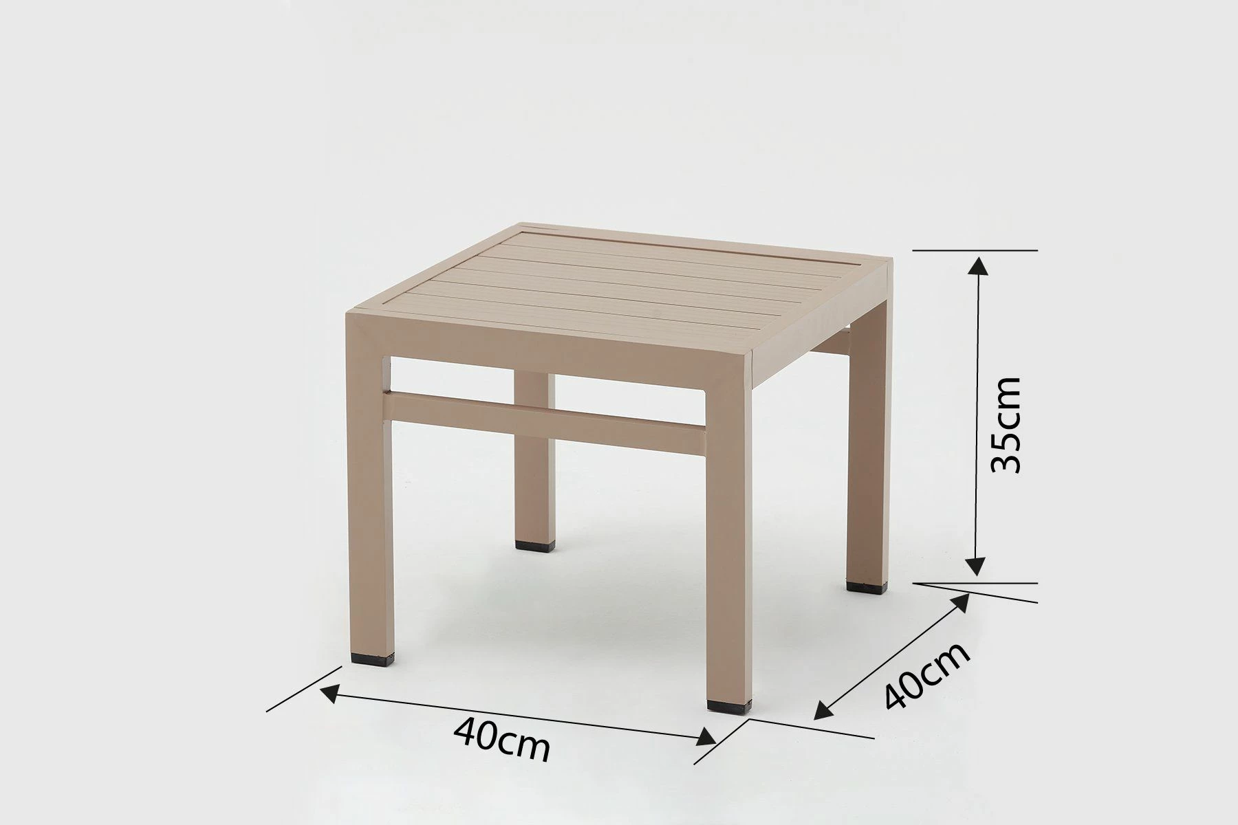 Set ležalnikov s stransko mizico, 2-delni, Hanah Home Asos, bež