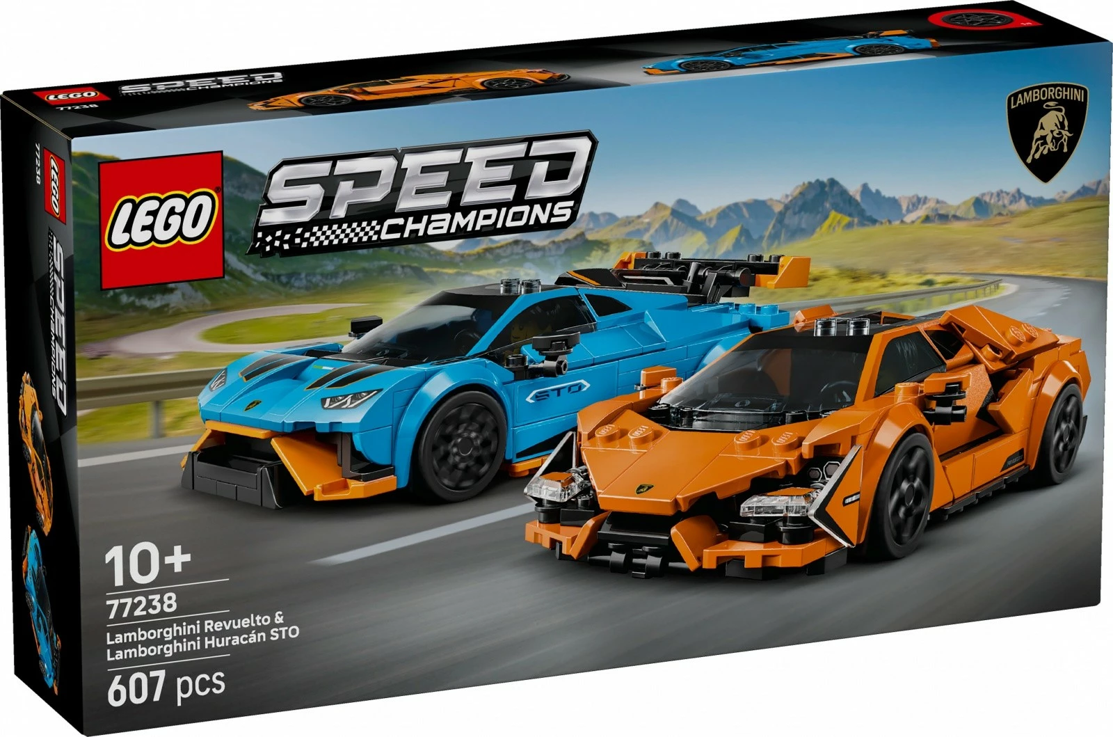 Set gradnje Speed Champions Lamborghini Revuelto & Huracán STO, LEGO 77238, 607 kosov