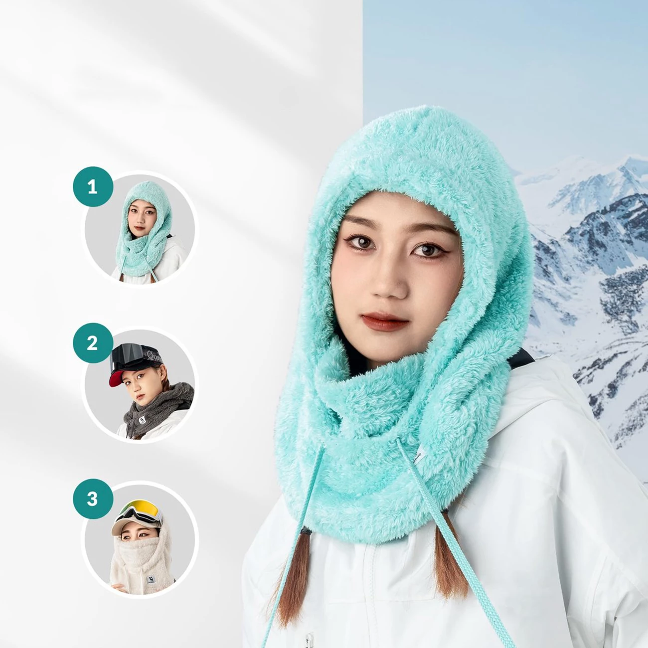 Balaklava Arctic Velvet Qunature, L, mint