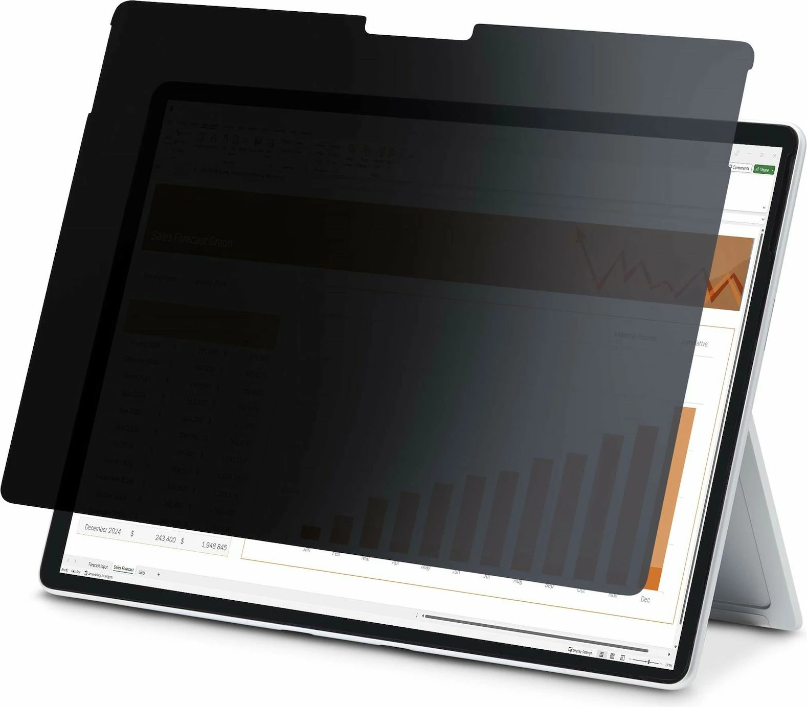 Filtr za zasebnost za zaslon 3:2 za Microsoft Surface, StarTech, črn/prosojen