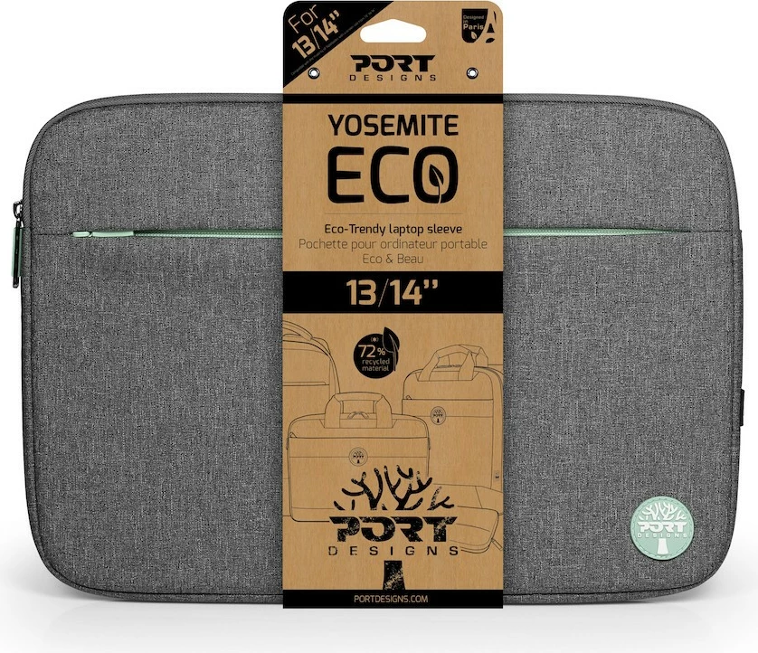 Etui za prenosnik Yosemite Eco Sleeve 13–14 inč, PORT Designs, siv