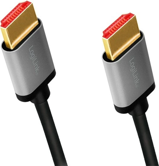 HDMI kabel 2.1, 8K/60Hz, aluminij, 3 m, LogiLink CHA0106, črno/siv