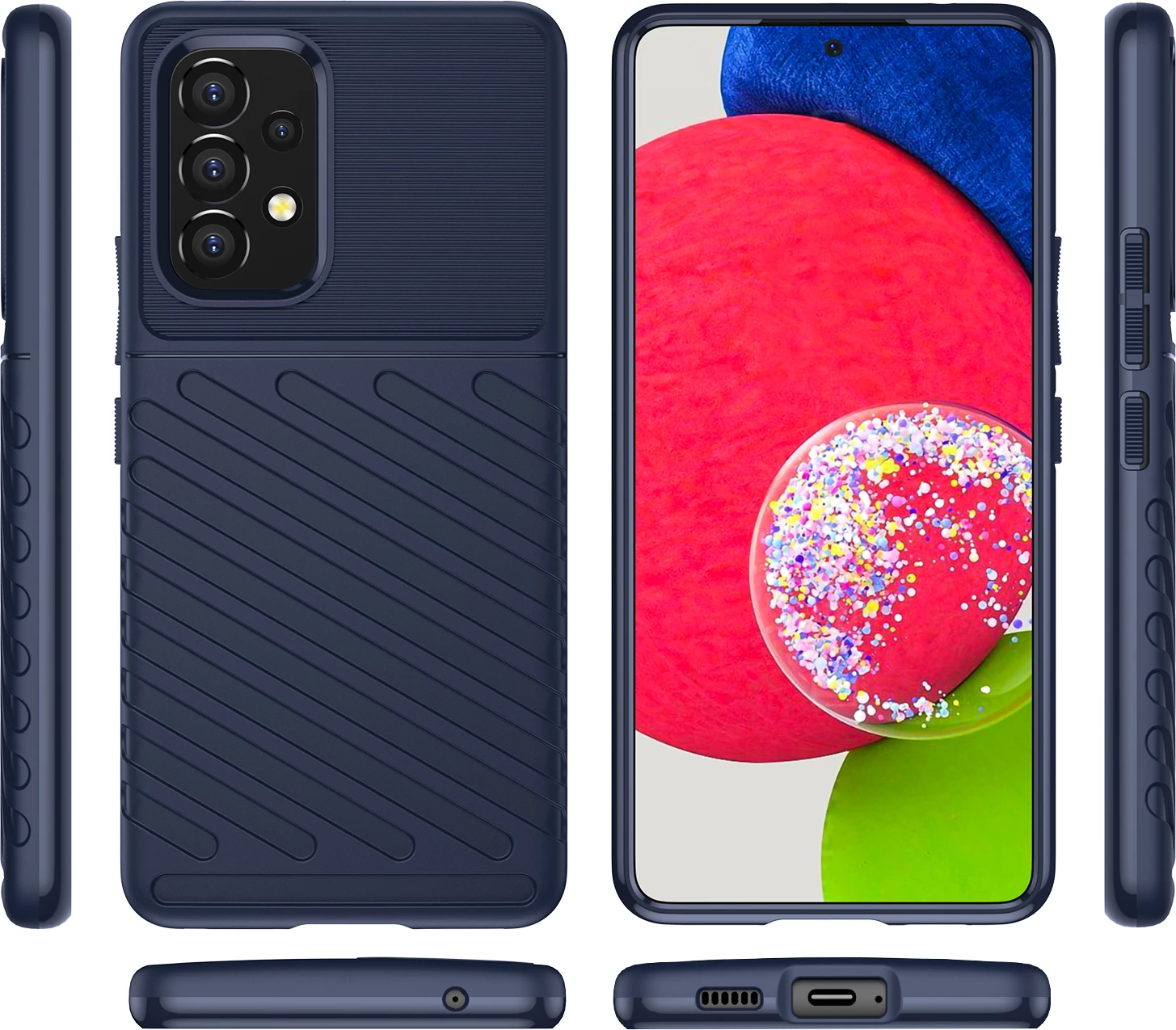 Ovitek za telefon Hurtel Thunder Case za Samsung Galaxy A53 5G, moder