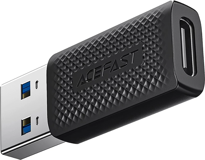 Adapter USB-C (vtičnica) na USB-A (vtičnik) Acefast J2, 5 Gb/s, črn