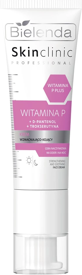 Pomirjujoč in učvrstilen obrazni krem za ženske Bielenda Skin Clinic Professional Vitamin P, 40 ml