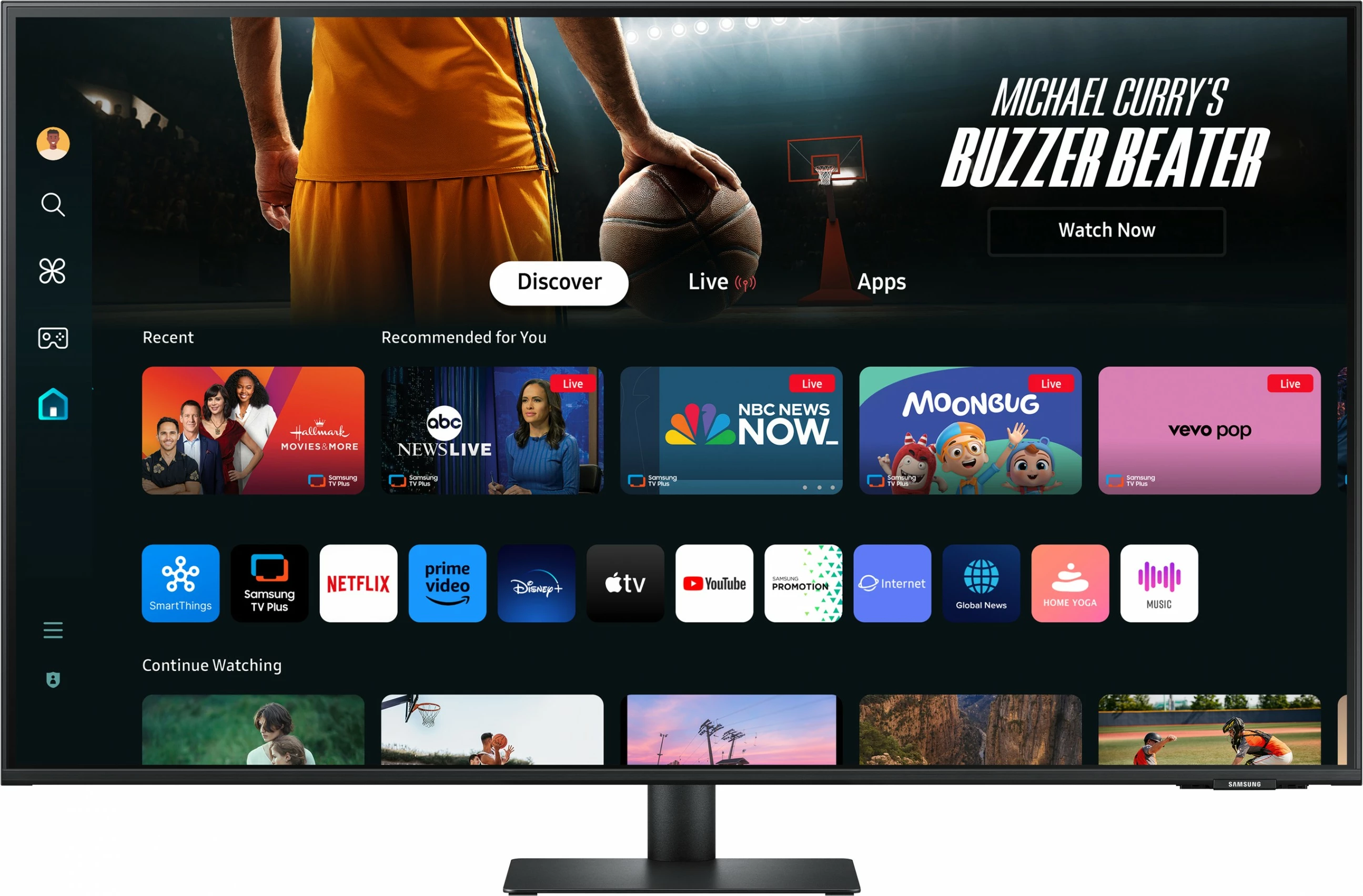 Monitor 43", 4K Ultra HD, LCD, črn Samsung M70D