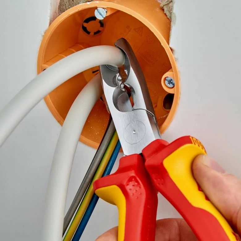 Izolacijske klešče za odstranjevanje izolacije Knipex 13 46 165, 165 mm, rdeče/rumene
