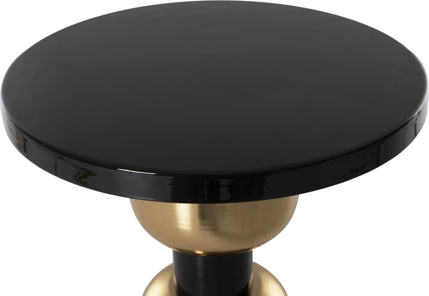 Pomožna miza SURAT FH4236.04 kovinska v črno-zlati barvi Φ50,5x59,5Hcm