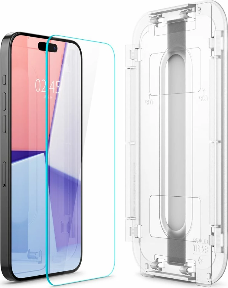 Zaščitno kaljeno steklo Glas.tR EZ Fit, Spigen, za iPhone 15 Pro Max, 0,2 mm 9H, 2 kosa