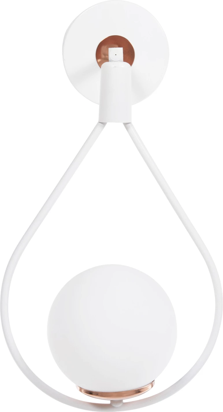 Stenska svetilka viseča kaplja bela z belim globusom 22x20x43Hcm.FH7640.03