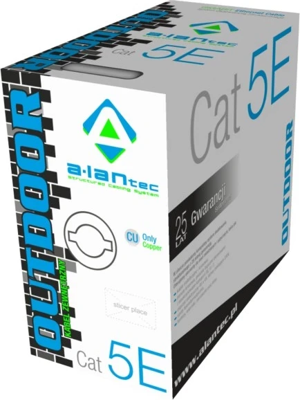 Omrežni kabel Cat5e U/UTP (UTP), siv, A-LAN KIU5OUTZ305