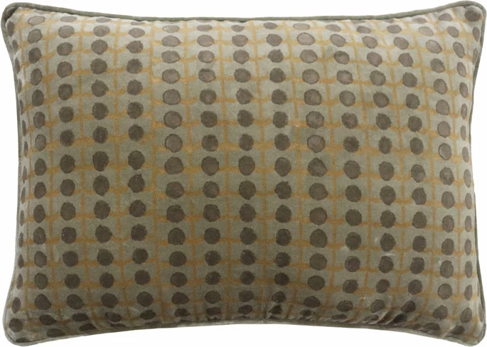 Dekorativna blazina 60x40 cm, tekstil, gorčično-antracitna, SUEVE