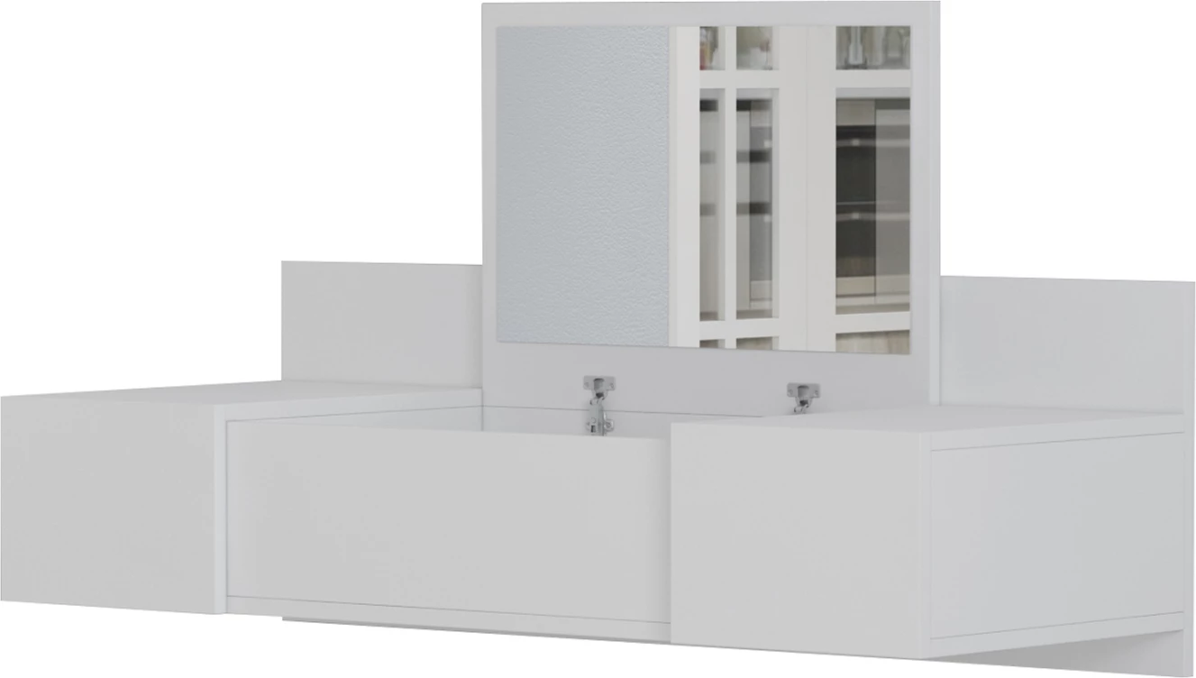 Stenska toaletna miza LINDE FH8960.11 melamin v beli barvi 100x39x33Hcm