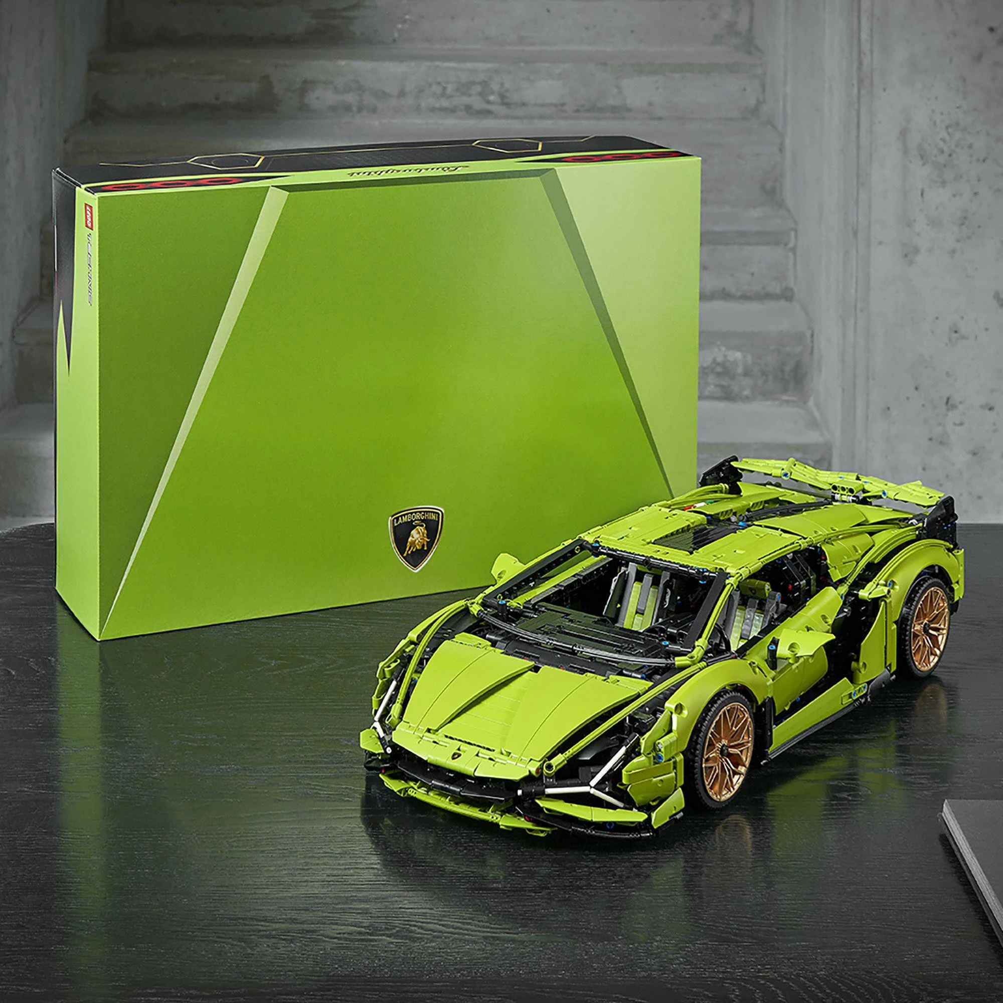 Set gradnje LEGO Technic Lamborghini Sián FKP 37, 8+ let, plastika, 457 kosov, večbarven