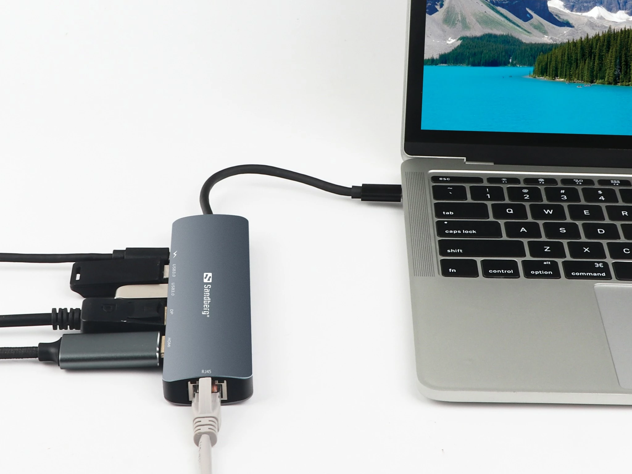 Dock USB-C, 8K, 100 W, siva Sandberg