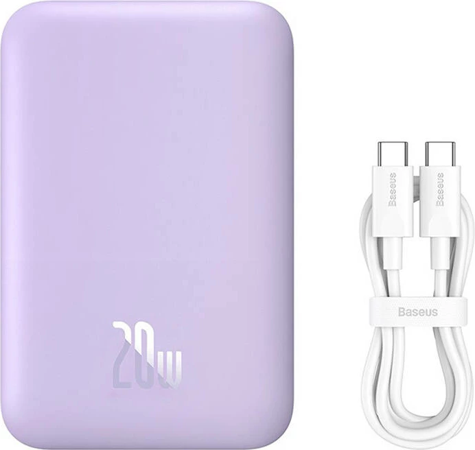 Magnetni mini powerbank 6000 mAh 20W, Baseus, vijoličen