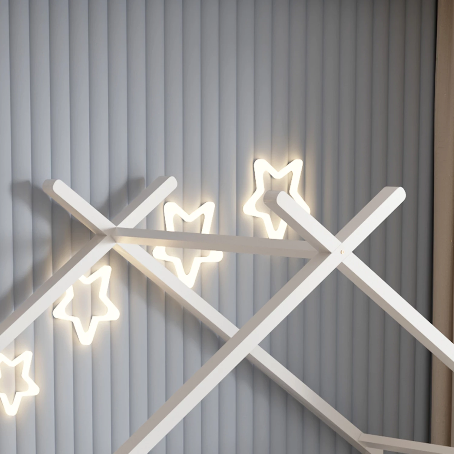 Postelja za otroke Klarice FH680.03 t.Montessori - 2 predala - masivni borov les v beli barvi - 190x90 cm