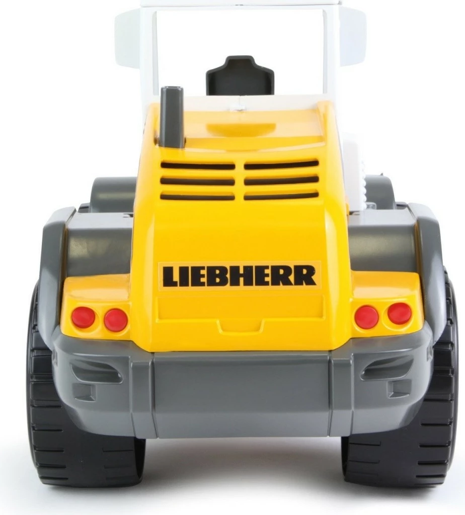 Ekskavator igrača Lena Worxx Liebherr L 538, plastičen, 48 cm, rumena/siva/bela