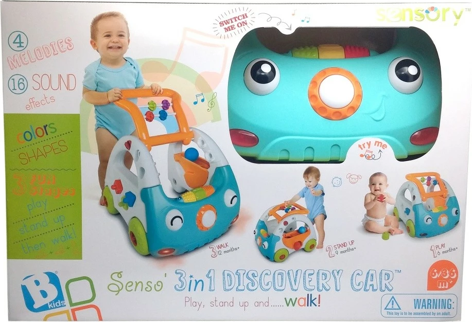 Senzorični hojač 3-v-1 B-kids Sensory, za dojenčke, večbarvno