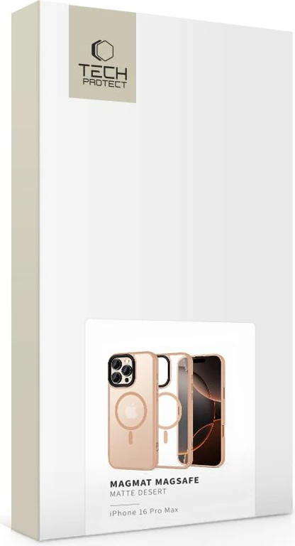 Zaščitni ovitek MagMat MagSafe za iPhone 16 Pro Max, Tech-Protect, rožnat