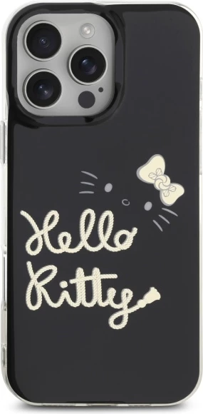 Zaščitni ovitek Hello Kitty Golden Diva MagSafe za iPhone 16 Pro Max, črn