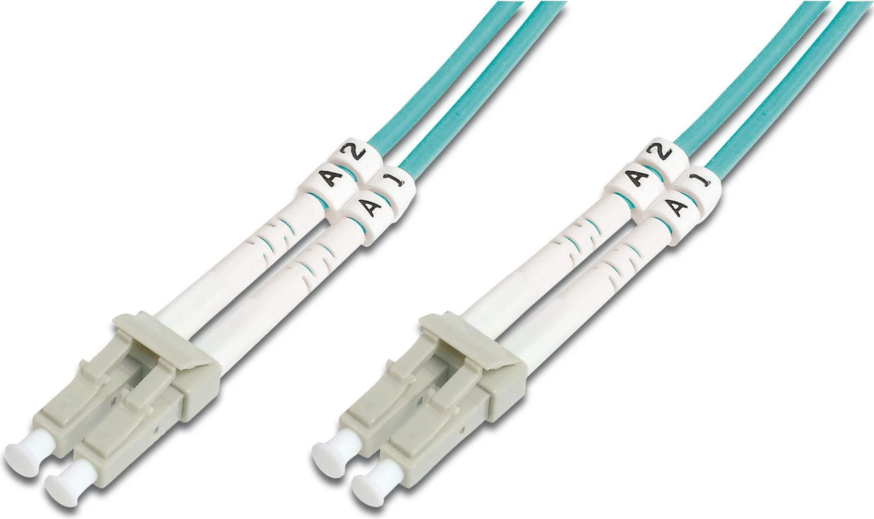 Optični kabel OM3, LC na LC, 15 m, aqua Digitus