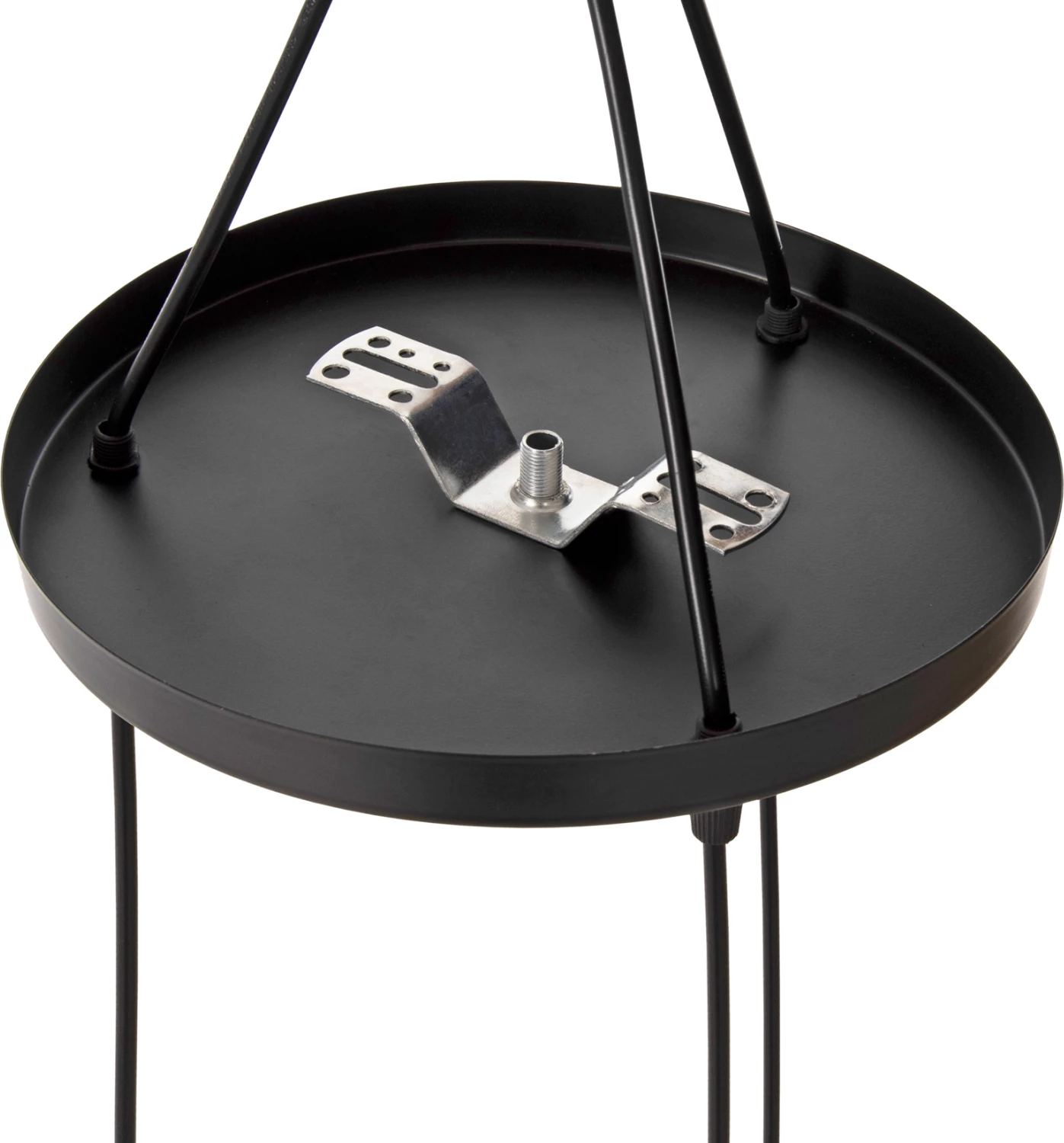 Stropna viseča svetilka FH4084 3-delni črni kovinsko-stekleni Φ14x123Hcm