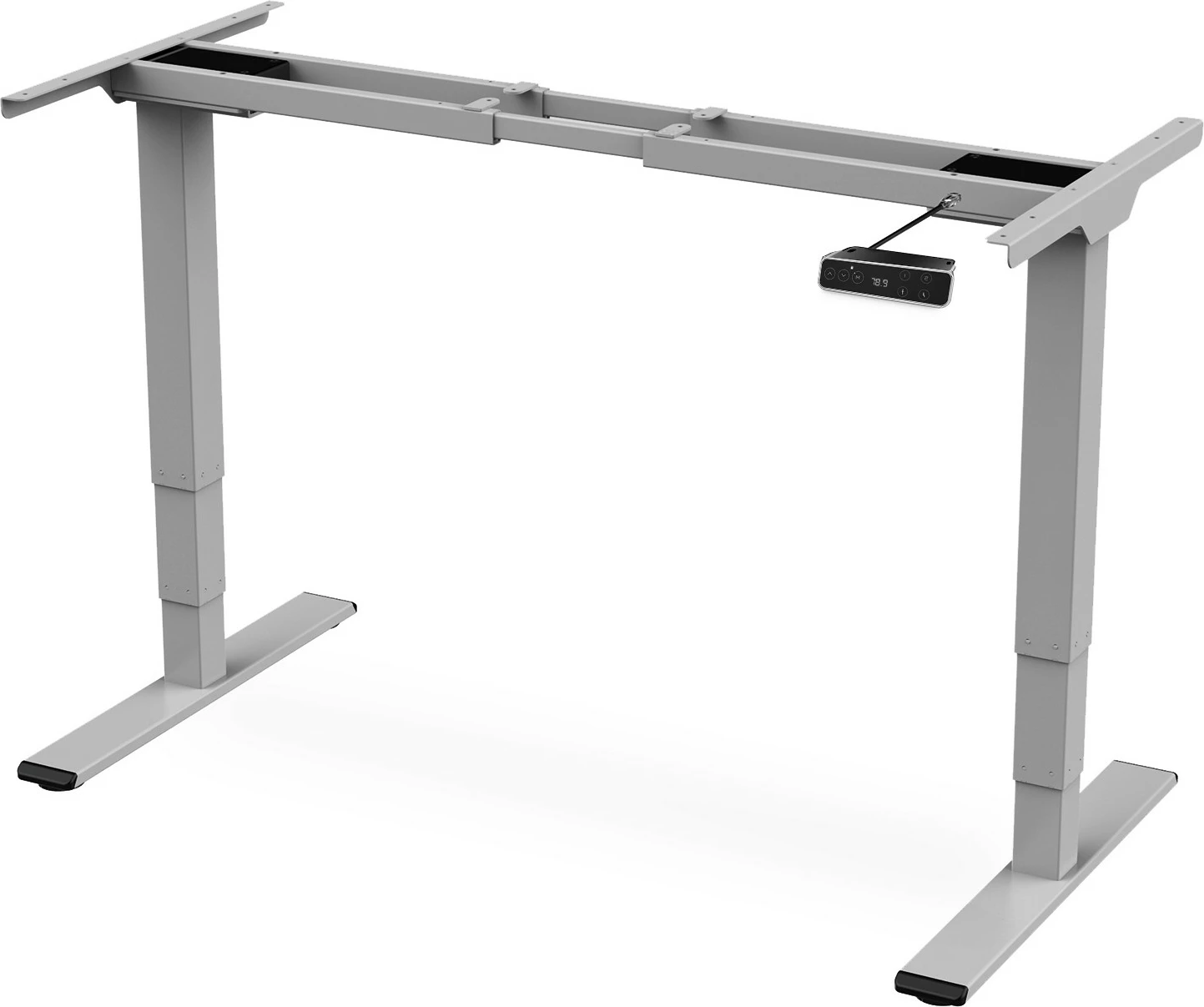 Električno ogrodje mize Digitus, z dvema motorjema, 3 stopnje, sivo