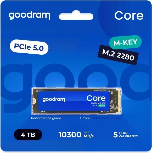 Notranji SSD 4TB M.2 2280, PCIe 5.0, NVMe, GOODRAM Core