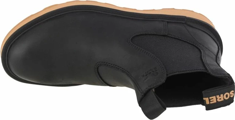 Visoke ženske škornje Sorel Hi-Line Chelsea, črne