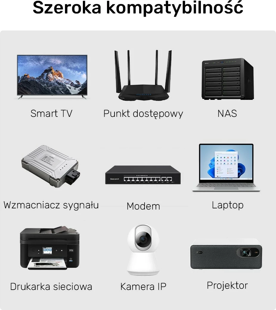 Ethernet kabel Unitek RJ-45 LAN, patchcord Cat.8, 3 m, črn