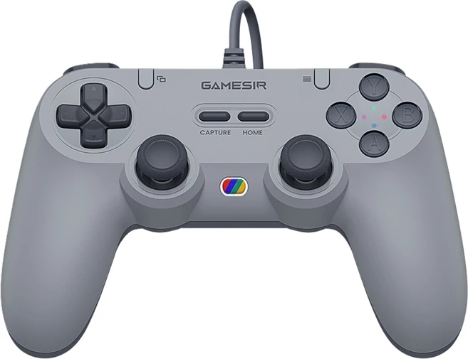 Žični gamepad, GameSir T3 GY Tegenaria Lite, 1000 Hz, Hall effect analogne paličice, dva vibracijska motorja, programabilni gumbi, siv