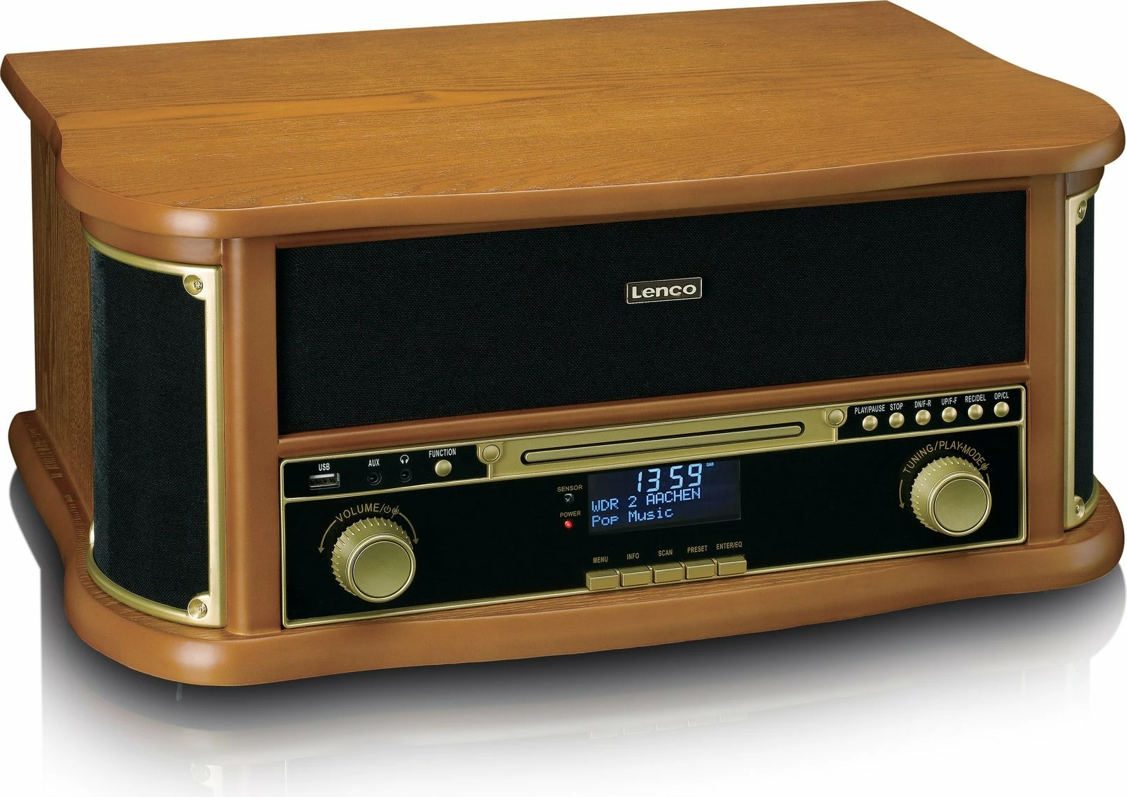 Audio sistem Lenco TCD-2571, Bluetooth, USB, les