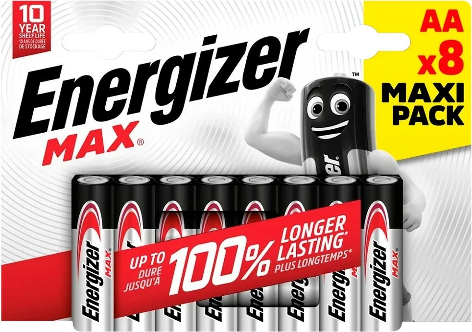 Alkalijske baterije Energizer MAX AA, 8 kosov