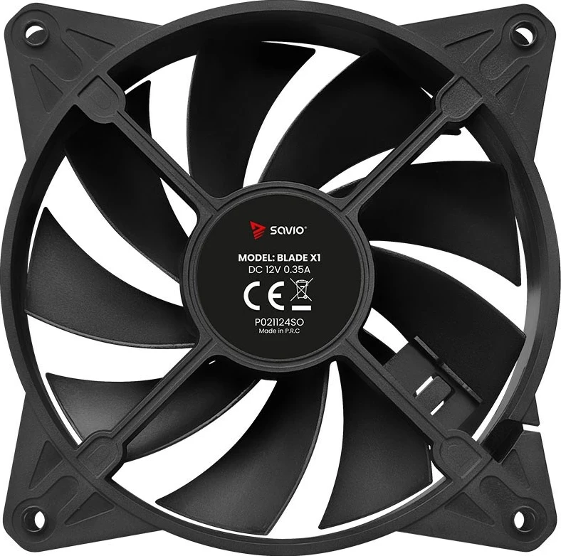 Ventilator za ohišje 120 mm, 4-PIN PWM, črn SAVIO BLADE