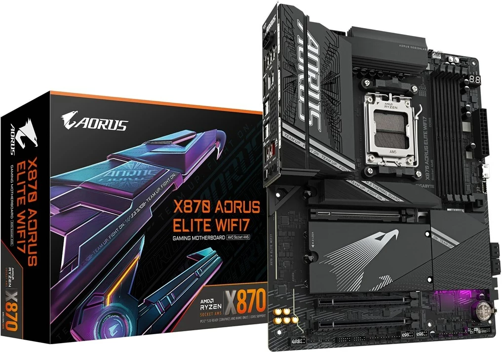 Matična plošča Gigabyte X870 AORUS ELITE WIFI7, Socket AM5, črna