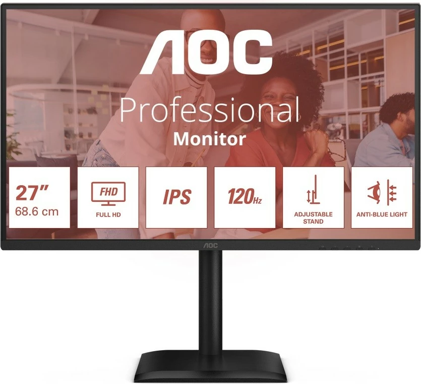 Monitor 27", IPS, 120 Hz, FHD, črn, AOC 27E4U