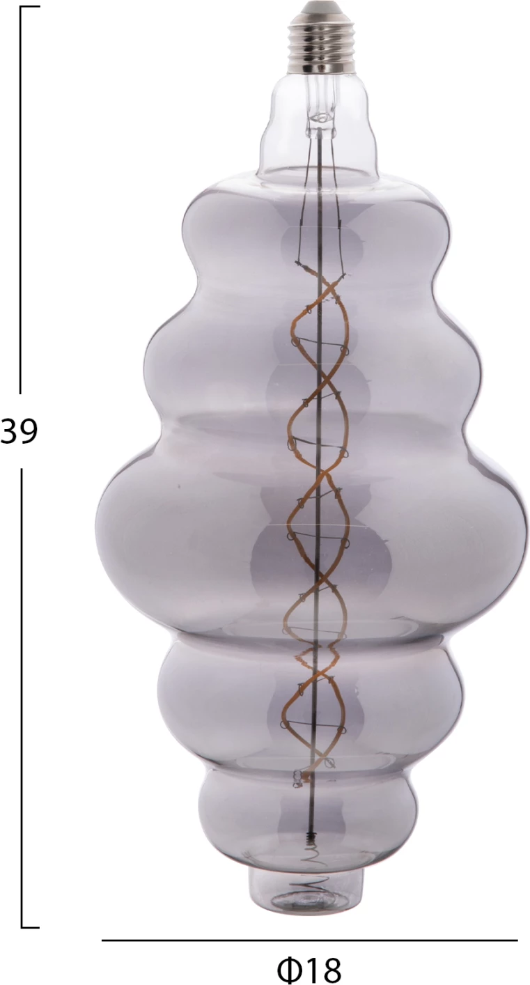 Žarnica FH4056.03 FW180 LED filament 8W E27 3000K dimljiva v barvi dima