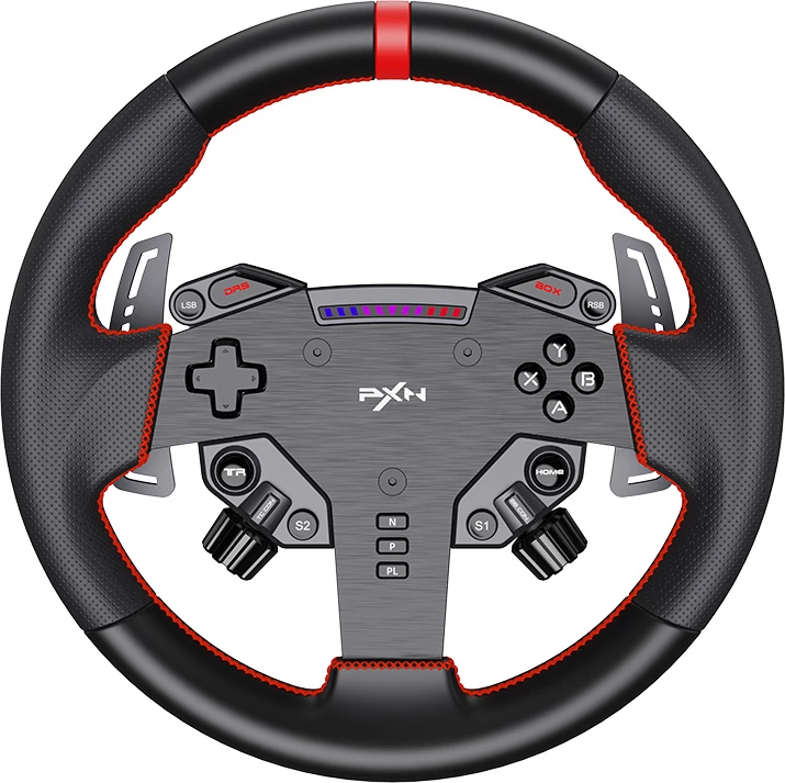 Dirkaški komplet: volan z pedaloma in direct-drive baza, PXN VD4 Bundle F, volan 280 mm, 4 Nm, Hall Effect, žična povezava