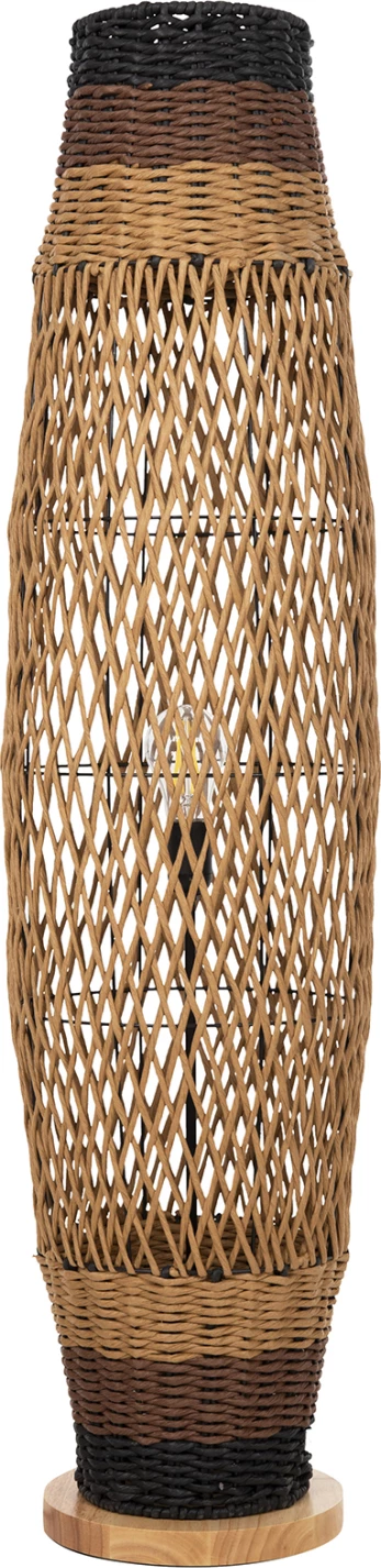 Samostoječa talna svetilka FH4343 kovinsko-papirnata vrv v peščeno bež-črni barvi Φ30Χ120Hcm